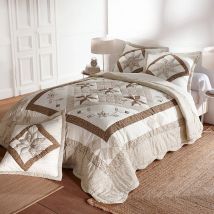 Couvre-lit patchwork imprimé fleurs - Blancheporte