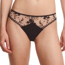 Slip Suzy tulle brodé - T42 - Noir - Chantelle - Blancheporte