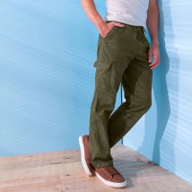 Pantalon cargo gabardine élastiqué - Blancheporte