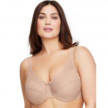 Soutien-gorge dentelle grand maintien "Wonderwire" - avec armatures. - Beige - 120G - Glamorise - Blancheporte