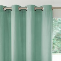 Rideau bachette uni tamisant oeillets - Vert - Coton - Colombine - Blancheporte