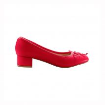 Ballerines petit talon - Rouge - Taille 37 - Blancheporte