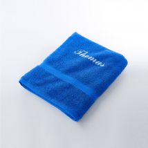 Serviette éponge personnalisable confort moelleux - Bleu - Coton - Colombine - Blancheporte