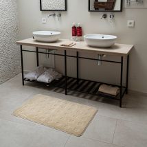 Tapis de bain motif carreaux - Blancheporte