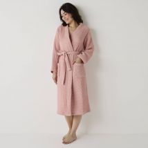 Peignoir de bain mixte adulte nid d'abeille 230 g/m2 - Rose - Taille 46/48 - Coton - Colombine - Blancheporte