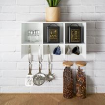 Etagère murale avec crochets - Blancheporte