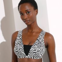 Haut de maillot de bain forme brassière Ivola - Taille 50 - Écru - Blancheporte