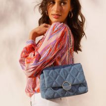 Sac à main matelassé effet denim - Blancheporte