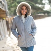 Parka imperméable zippée capuche - Taille 38 - Gris - Blancheporte