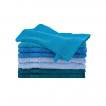 Gant de toilette coton camaïeu bleu - lot de 8 - Bleu - Coton - Colombine - Blancheporte