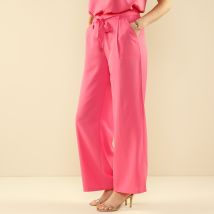 Pantalon uni large et fluide - Taille 42 - Rose - Blancheporte