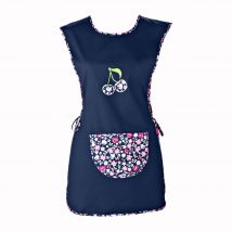 Tablier cuisine 7/8ème brodé sans manches - Taille 50 - Bleu - Blancheporte