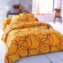 Linge de lit Noémie polycoton imprimé cercles - Blancheporte