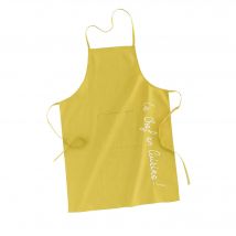 Tablier bavette uni, brodé "Le chef en cuisine" - Blancheporte