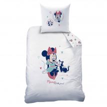 Parure de lit Minnie - coton - Blanc - Coton - Minnie - Blancheporte