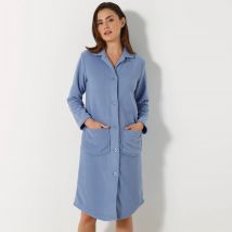Peignoir polaire boutonné - Taille 50 - Bleu - Blancheporte