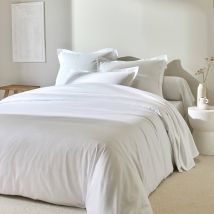 Linge de lit satin uni - Blanc - Coton/satin/satin De Coton - Colombine - Blancheporte