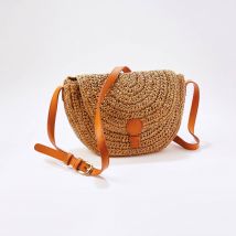 Sac demi-lune en raphia - Blancheporte