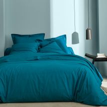 Linge de lit uni percale - Bleu - Coton/percale De Coton - Colombine - Blancheporte