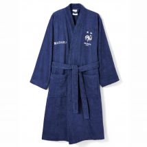 Peignoir de bain adulte FFF personnalisable - Bleu - Coton - Fff - Blancheporte