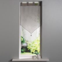 Vitrage voile double uni forme pointe finition pattes - Blancheporte