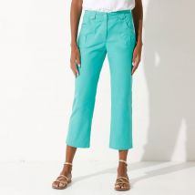 Pantacourt droit stretch - Taille 42 - Vert - Blancheporte