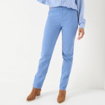 Pantalon sculptant, ceinture ventre plat - Taille 54 - Bleu - Blancheporte