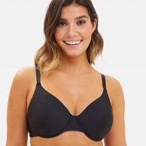Soutien-gorge moulé microfibre satinée Unseen - avec armatures - Noir - 100E - Sans Complexe - Blancheporte