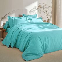 Linge de lit uni coton - Turquoise - Coton - Colombine - Blancheporte
