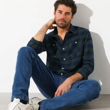 Chemise carreaux écossais flanelle - Blancheporte