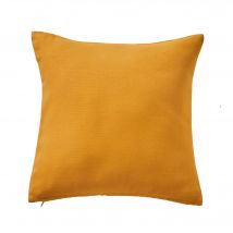 Housse de coussin unie bachette - Jaune - Coton - Colombine - Blancheporte
