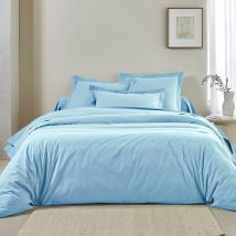 Linge de lit uni - coton bio** - Bleu - Coton/coton Bio - Colombine - Blancheporte