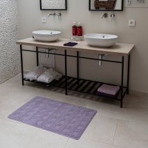 Tapis de bain motif carreaux - Blancheporte