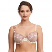 Soutien-gorge emboîtant tulle brodé bicolore « White nights » - avec armatures - Blanc - 90F - Passionata - Blancheporte