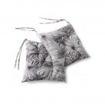 Galette de chaise imprimé tropical - Blancheporte