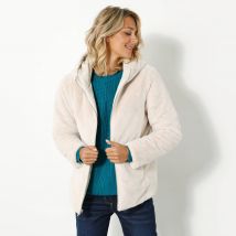 Veste fausse fourrure réversible en doudoune - Taille 46 - Beige - Blancheporte