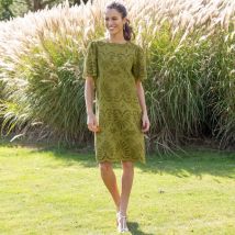 Robe courte broderie anglaise - Blancheporte
