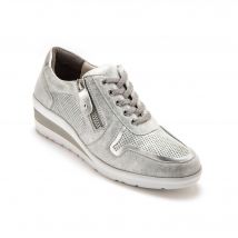Derbies à lacets, petit compensé - Argent - Taille 38 - Blancheporte