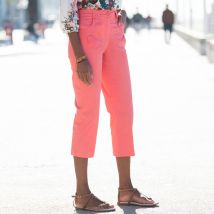 Pantacourt droit stretch - Taille 36 - Orange - Blancheporte