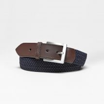 Ceinture tressée extensible finitions cuir - Blancheporte