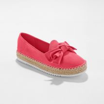 Mocassins espadrilles noeud à semelle corde crantée - Orange - Taille 40 - Blancheporte