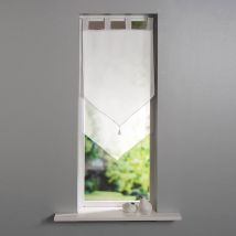 Vitrage voile double uni forme pointe finition pattes - Blancheporte