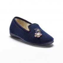 Pantoufles fleurs - Bleu - Taille 41 - Blancheporte