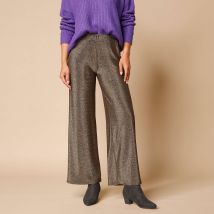 Pantalon large confort, maille brillante - Taille 54 - Or - Blancheporte