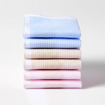 Mouchoirs vichy - lot de 6 ou lot de 12 - Blancheporte