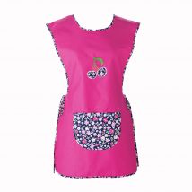 Tablier cuisine 7/8ème brodé sans manches - Taille 52 - Rose - Blancheporte