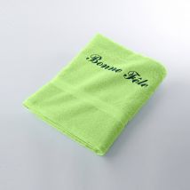Serviette éponge personnalisable confort moelleux - Vert - Coton - Colombine - Blancheporte