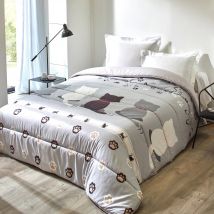 Couette microfibre imprimée Chat 400g/m² - Blancheporte