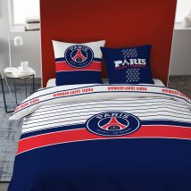 Parure de lit PSG en coton - Bleu - Coton - Psg - Blancheporte