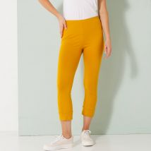 Legging 3/4, bas boutonné - Taille 52 - Jaune - Blancheporte